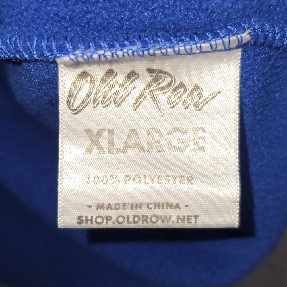 Old Row Blue & White Quarter Zip Fleece Mens Size XL NWT - Picture 7 of 11